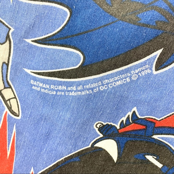 VINTAGE 1996 BATMAN ROBIN FITTED BED SHEET - Picture 4 of 4
